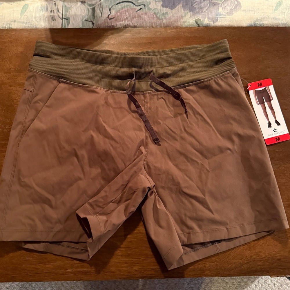 Tuff Athletics Women's Dark Brown Athletic Shorts - Picture 2 of 3